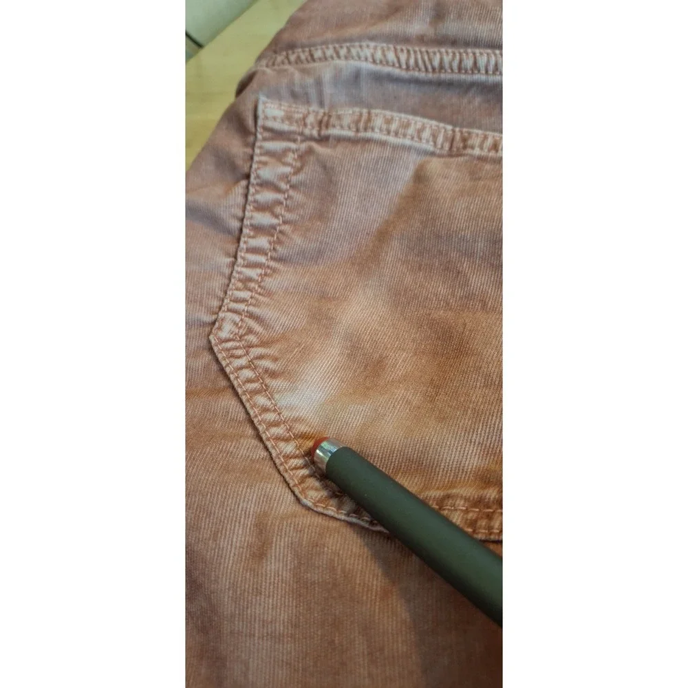 Stitch's Jeans Mens Corduroy Pants 31x32 Rustic Rust Straight Leg Distressed